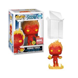 Funko Pop! Marvel Human Torch (Collector Corps Exclusive) #572 GITD [Condition 7.510]
