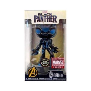 Funko Pop! Wobblers Marvel: Black Panther Limited Chase Collector Corps Glow in the Dark